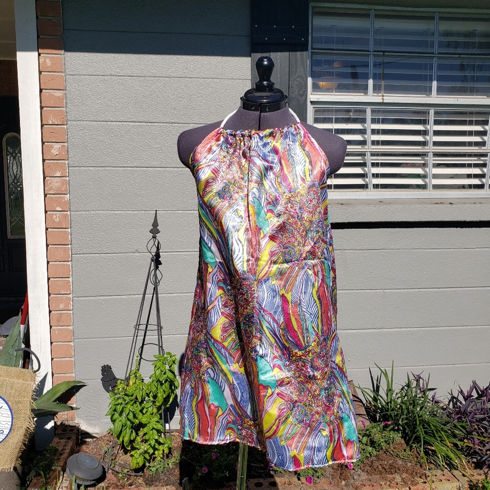 Size Medium Handmade Sundress Satin Paisley